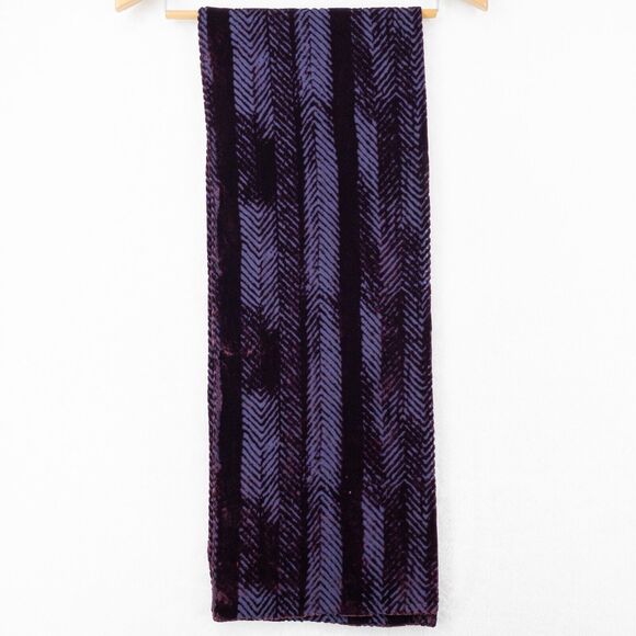 Velvet and Sheer Scarf Womens Maroon Purple Rectangular Beautiful - Picture 5 of 9